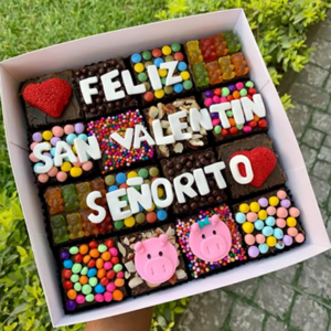 Combo brownies San Valentin
